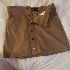 Brown Polyester skirt express